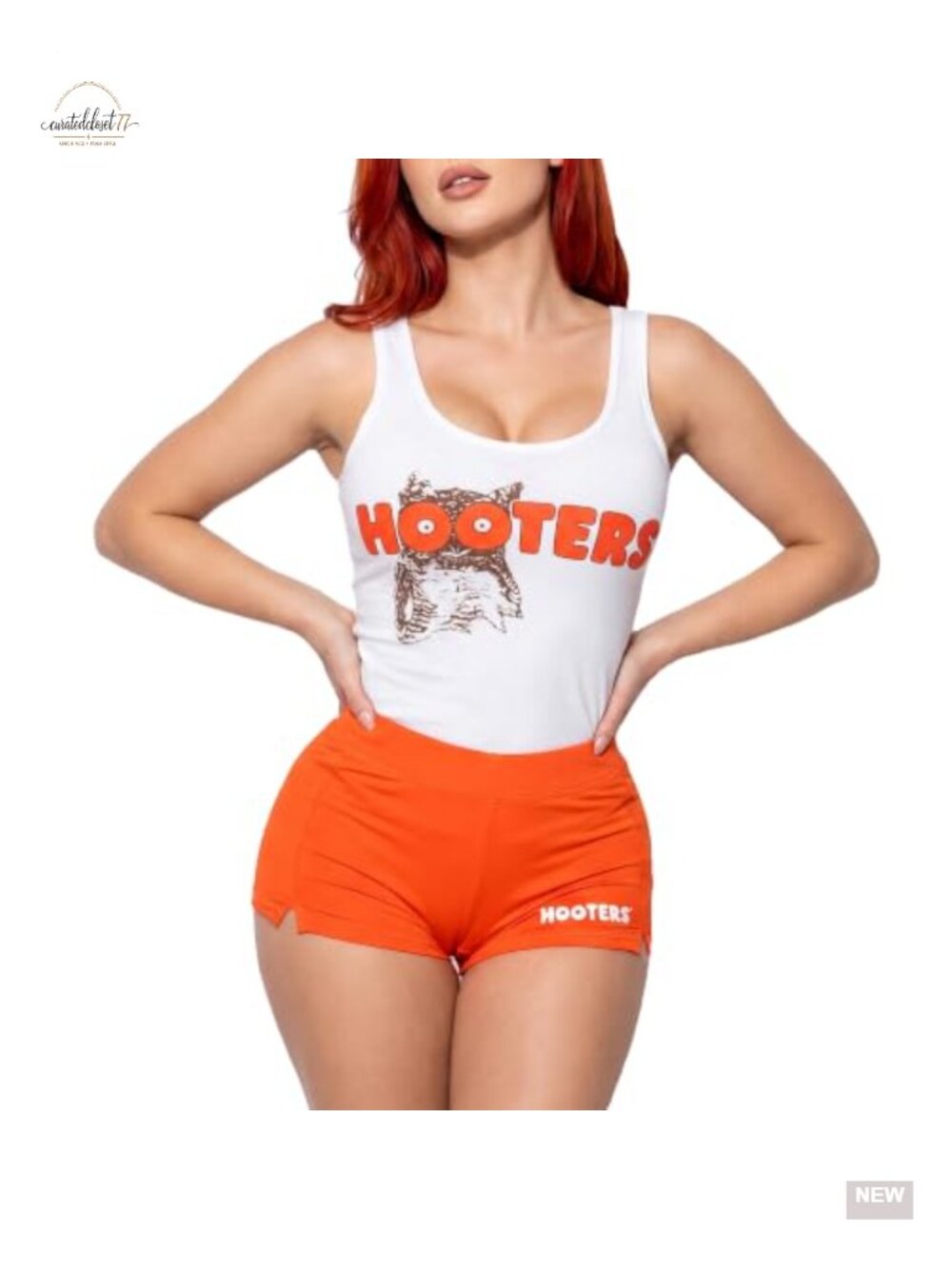 Ripple Junction Hooters Waitress Costume Tank Top Shorts Set
